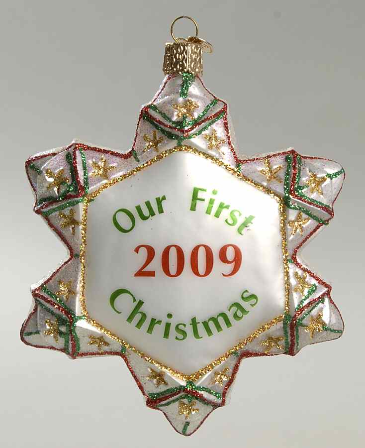 Dated Ornaments 2009 Our First Christmas Snowflake - No Box by Old World Christmas (Newer)-1