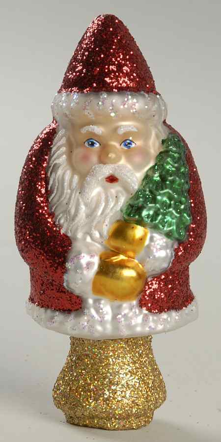 Tree Toppers Mini Santa Tree Topper - Boxed by Old World Christmas (Newer)-1