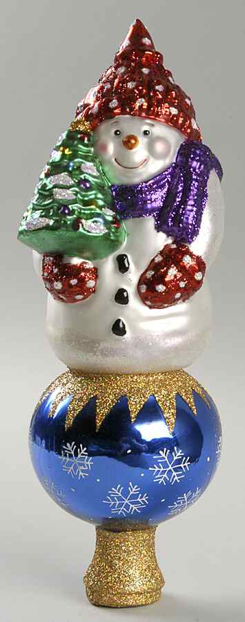 Tree Toppers Snowman Tree Topper - Boxed by Old World Christmas (Newer)-1