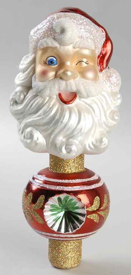 Tree Toppers Winking Santa Tree Topper - Boxed by Old World Christmas (Newer)-1