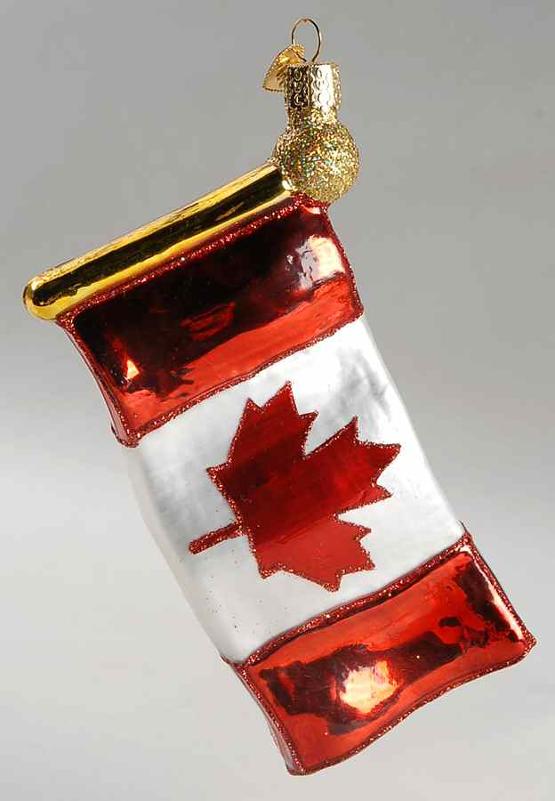 Flags of the World Canadian Flag - No Box by Old World Christmas (Newer)-1