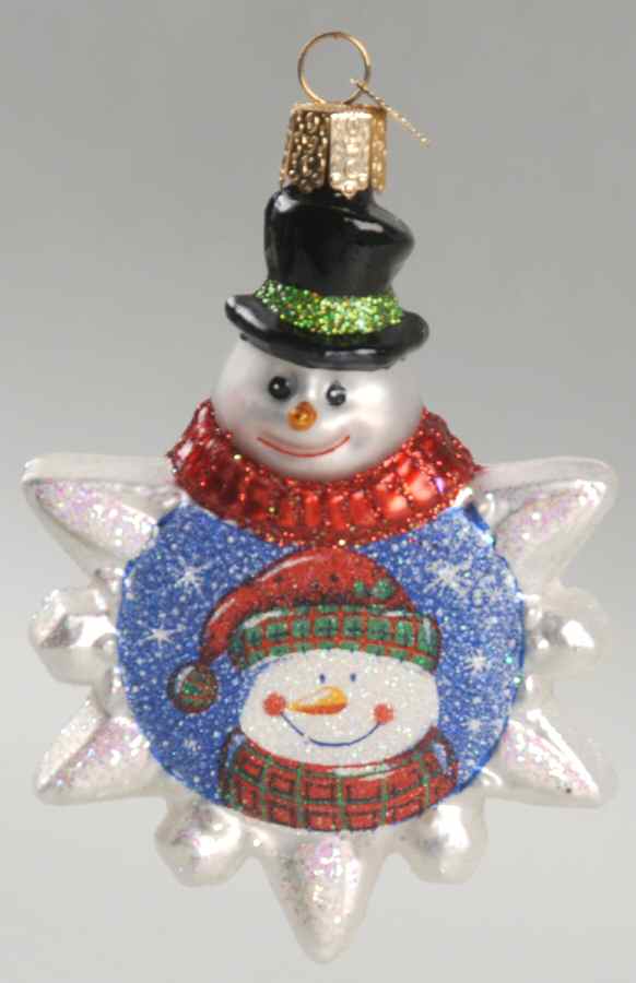 Snowmen Glistening Snowflake Snowman - No Box by Old World Christmas (Newer)-1
