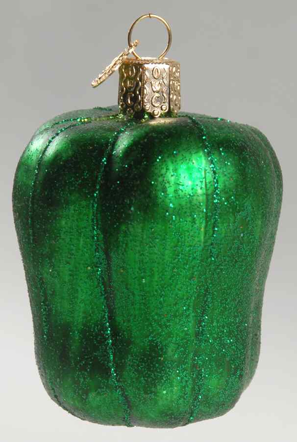 Fruits & Vegetables Bell Pepper-Green - No Box by Old World Christmas (Newer)-1
