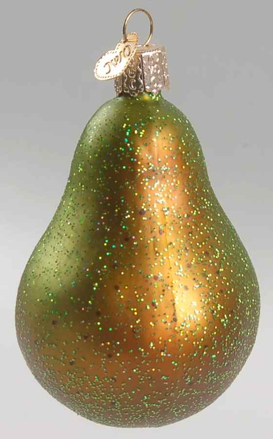 Fruits & Vegetables Pear Green - No Box by Old World Christmas (Newer)-1