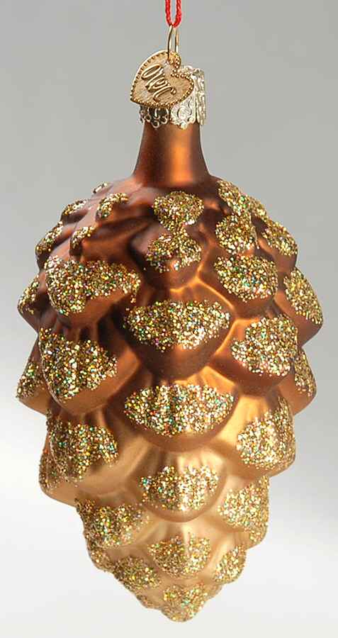 Trees & Cones & Wreaths Evergreen Cone - Dark Brown - No Box by Old World Christmas (Newer)-1