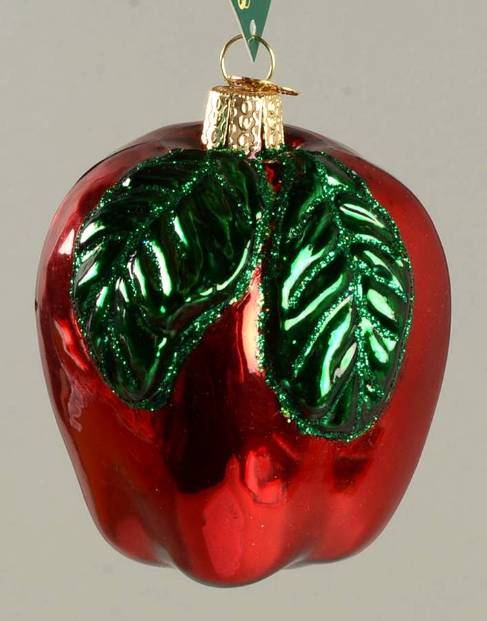 Fruits & Vegetables Apple-Red - No Box by Old World Christmas (Newer)-1