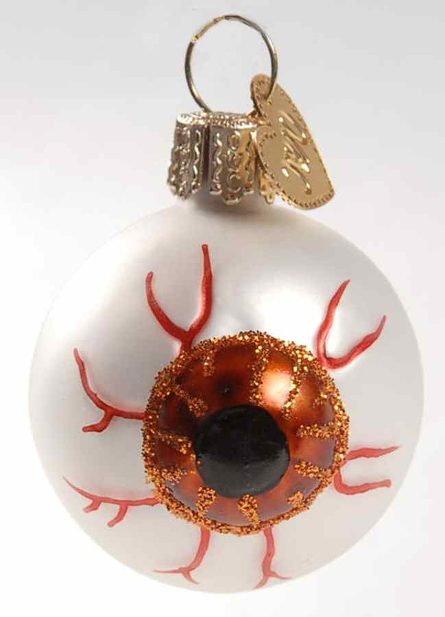 Halloween Evil Eye-Orange - No Box 37b by Old World Christmas (Newer)-1