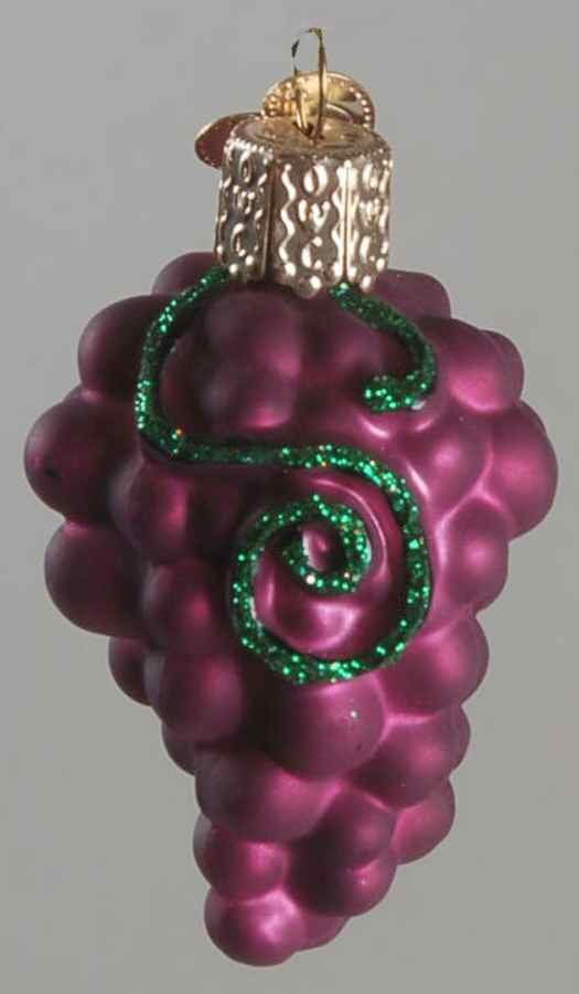 Fruits & Vegetables Miniature Grapes Matte - No Box 57b by Old World Christmas (Newer)-1