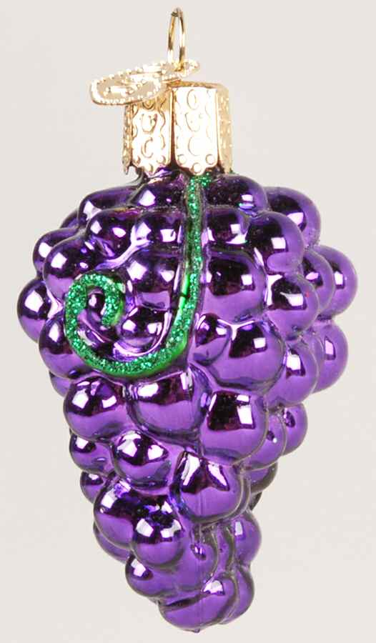 Fruits & Vegetables Miniature Grapes Glossy - No Box Nb57a by Old World Christmas (Newer)-1