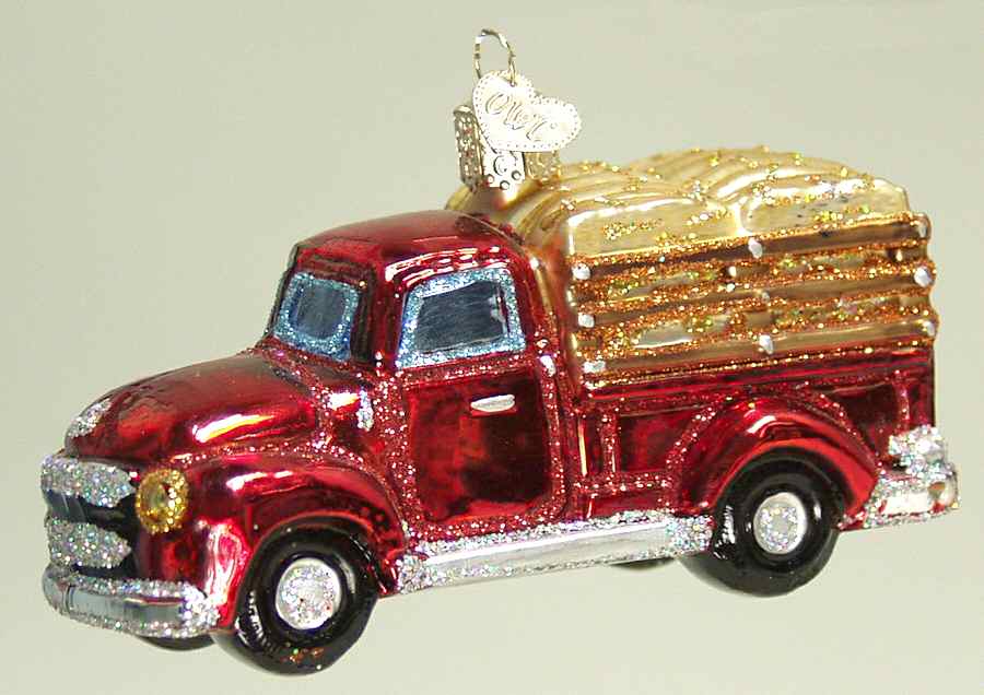 Transportation Farm Truck-Red - No Box by Old World Christmas (Newer)-1