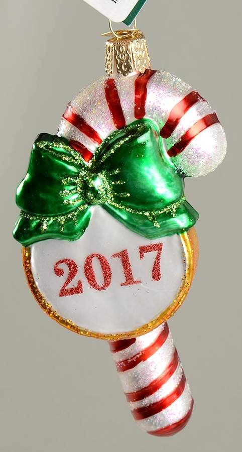 Dated Ornaments 2017 Candy Cane - No Box by Old World Christmas (Newer)-1