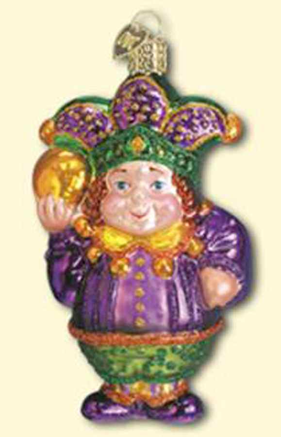 Clowns Mardi Gras Jester - No Box by Old World Christmas (Newer)-1