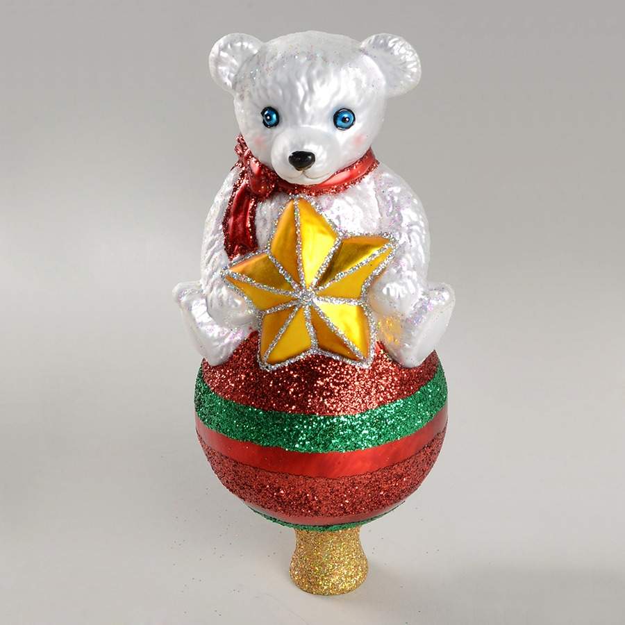 Tree Toppers Teddy Bear Tree Topper - Boxed by Old World Christmas (Newer)-1