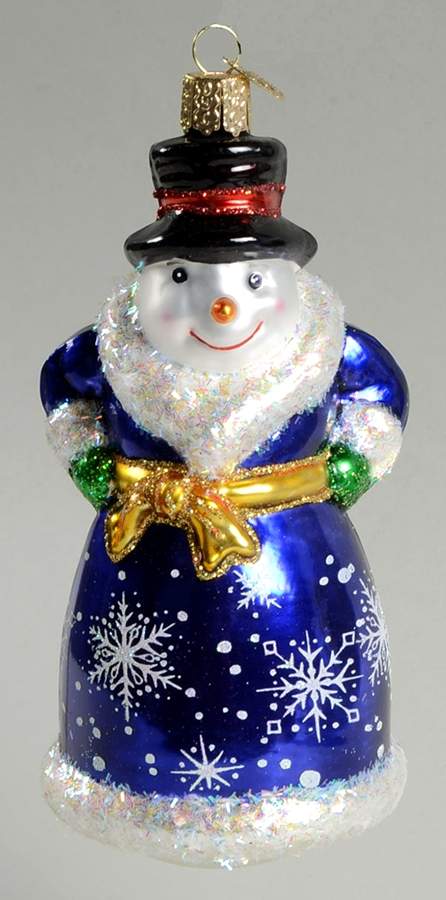 Snowmen Glistening Victorian Snowman - No Box by Old World Christmas (Newer)-1