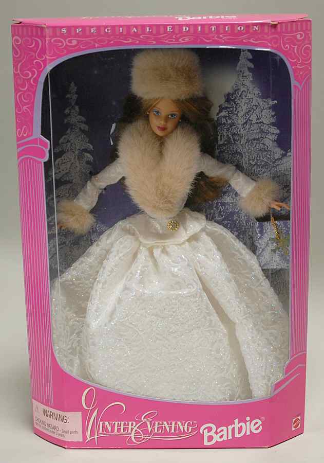 Glamour Barbie Exclusives Winter Evening-Brunette - No Box by Mattel-1