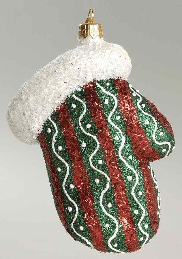 Marvelous Mittens Green Striped Mitten - No Box by Mattarusky-1