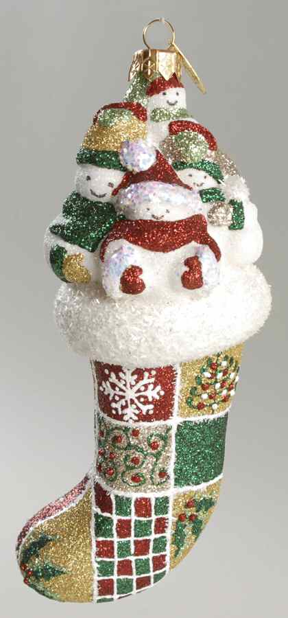 Mattarusky Ornaments Snowfamily Stocking-Snowflake - Boxed by Mattarusky-1