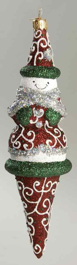 Mattarusky Ornaments Charlie On Cone Red Filigree - Boxed by Mattarusky-1