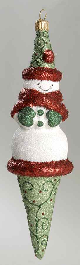 Mattarusky Ornaments Charlie On Cone Green Filigree - Boxed by Mattarusky-1