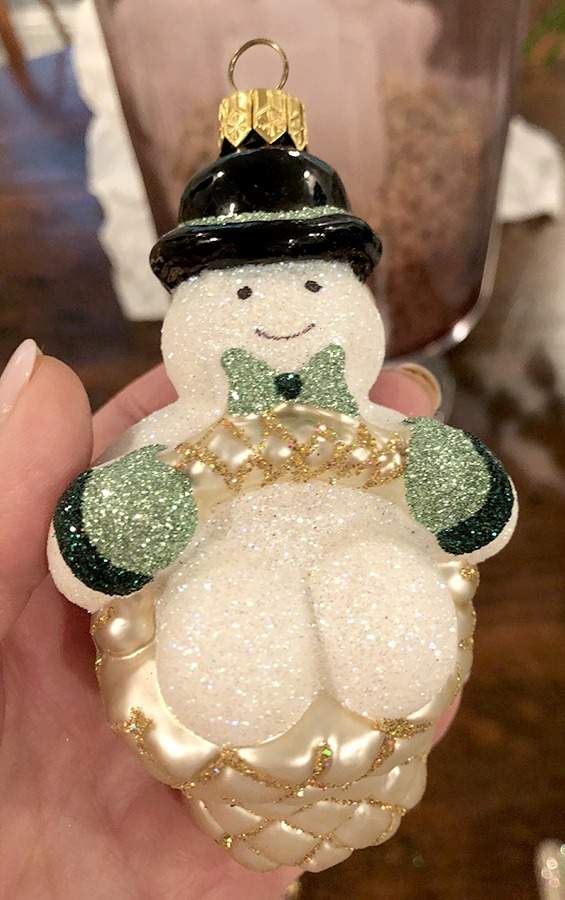 Mattarusky Ornaments Snowman In Basket - Boxed by Mattarusky-1