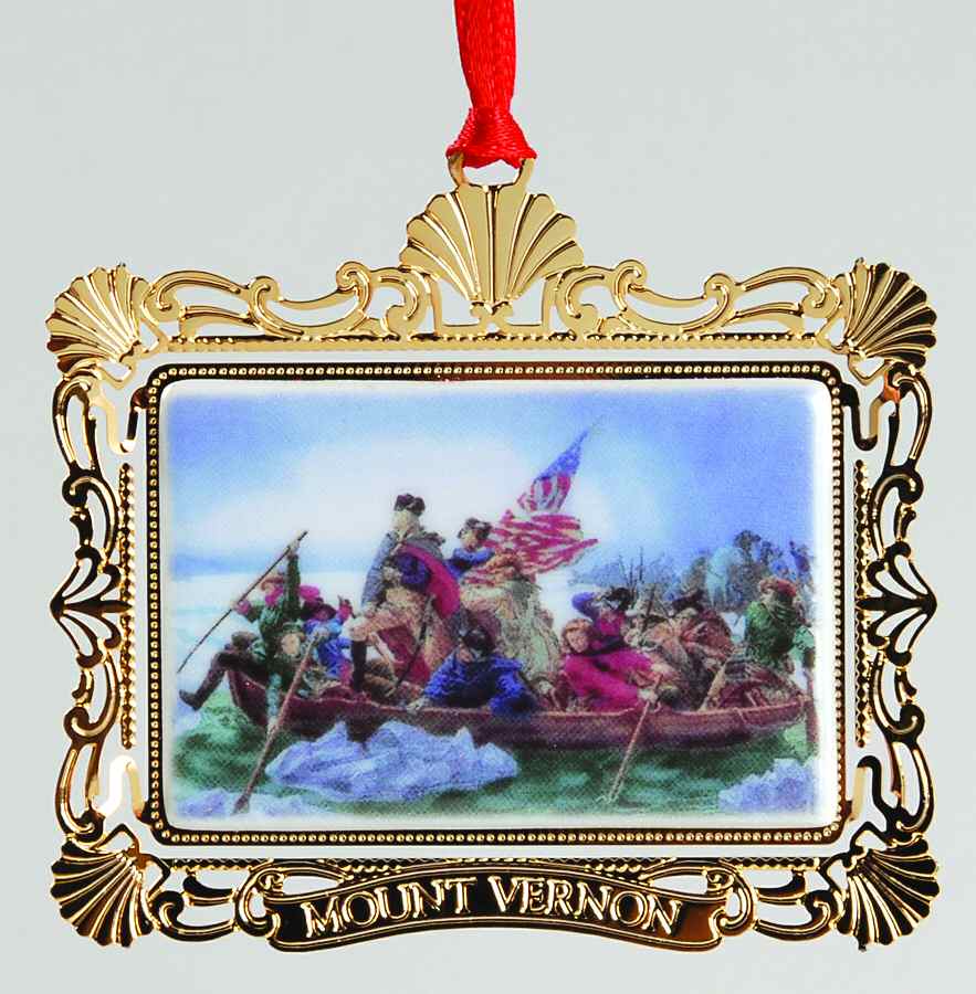 Mount Vernon Annual Christmas Ornament Crossing The Delaware - Boxed by Mount Vernon-1