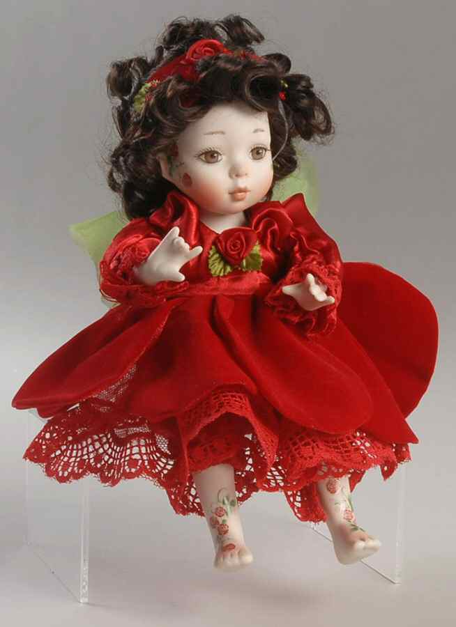Marie Osmond Tiny Tots Fiona Fairy Rose Bud - Boxed by Marie Osmond Doll-1