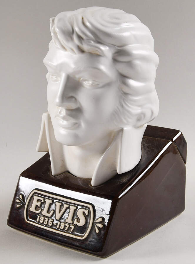 Entertainer Series Elvis Bust - 1935-1977 - No Box by Mccormick Distillery-1
