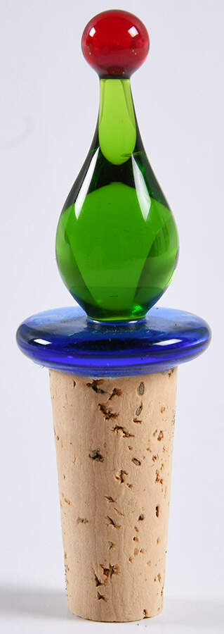 Museum of Fine Arts Boston Souvenirs Venetian Glass Stop-Blue Disk - No Box by Museum of Fine Arts Boston-1