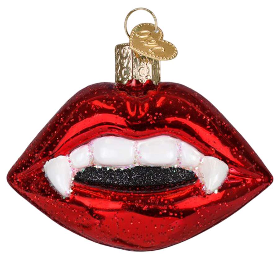 Halloween Vampire Lips - No Box by Old World Christmas (Newer)-1