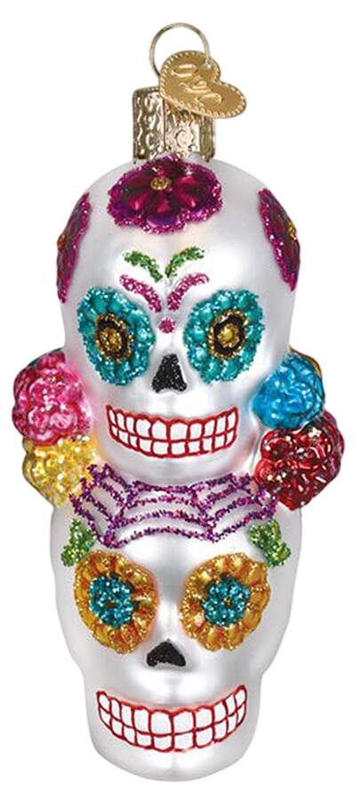Halloween Dia De Los Muertos Stacking Skulls - No Box by Old World Christmas (Newer)-1
