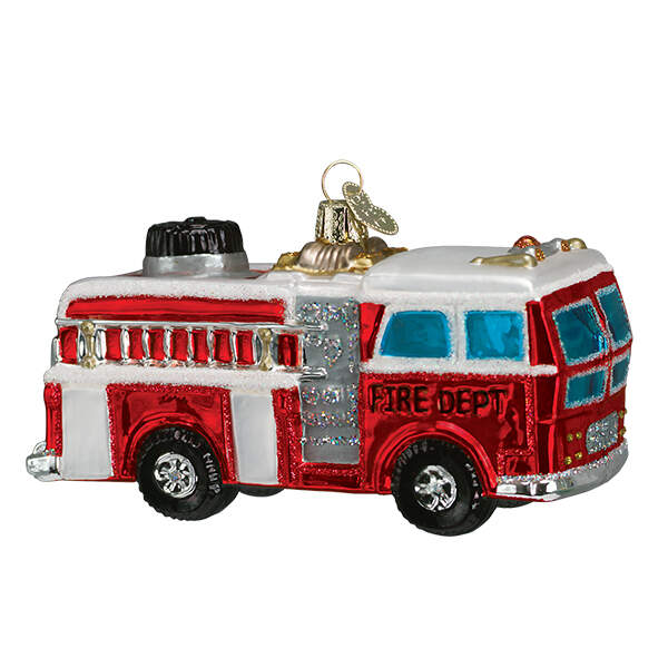 Transportation Fire Truck - No Box by Old World Christmas (Newer)-1