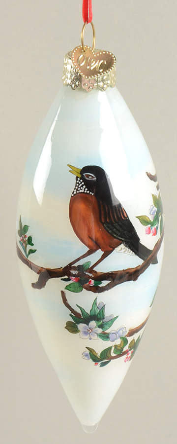 Inside Art Singing Robin - Boxed by Old World Christmas (Newer)-1