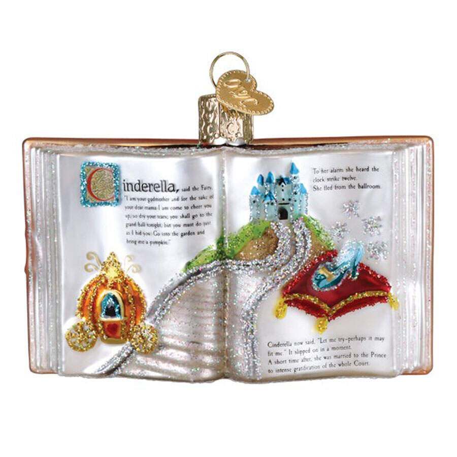 Fairy Tales, Legends & Literature Cinderella Book - No Box Nb2753 by Old World Christmas (Newer)-1