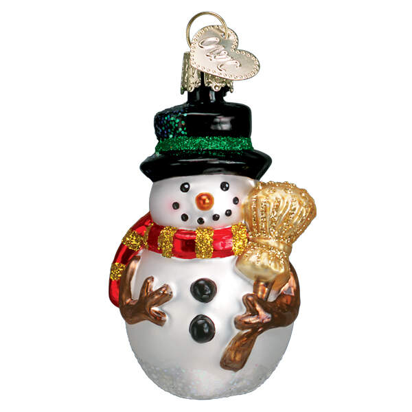 Snowmen Miniature Mr Snowy Red Scarf - No Box by Old World Christmas (Newer)-1