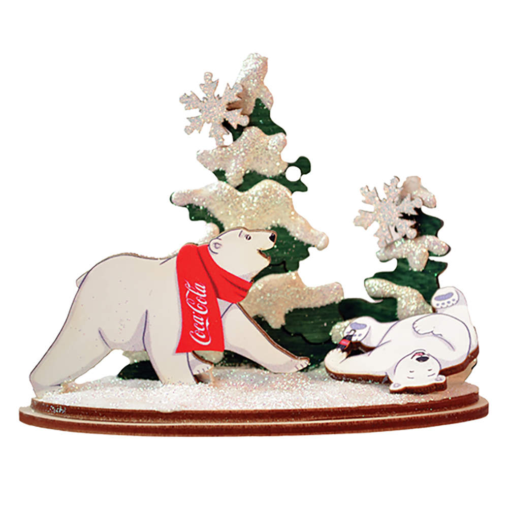 Coca Cola Polar Bear With Scarf - Boxed by Old World Christmas (Newer)-1