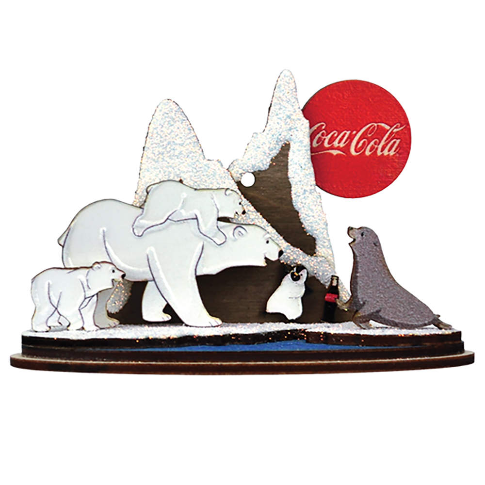 Coca Cola Polar Bear On Ice - Boxed by Old World Christmas (Newer)-1