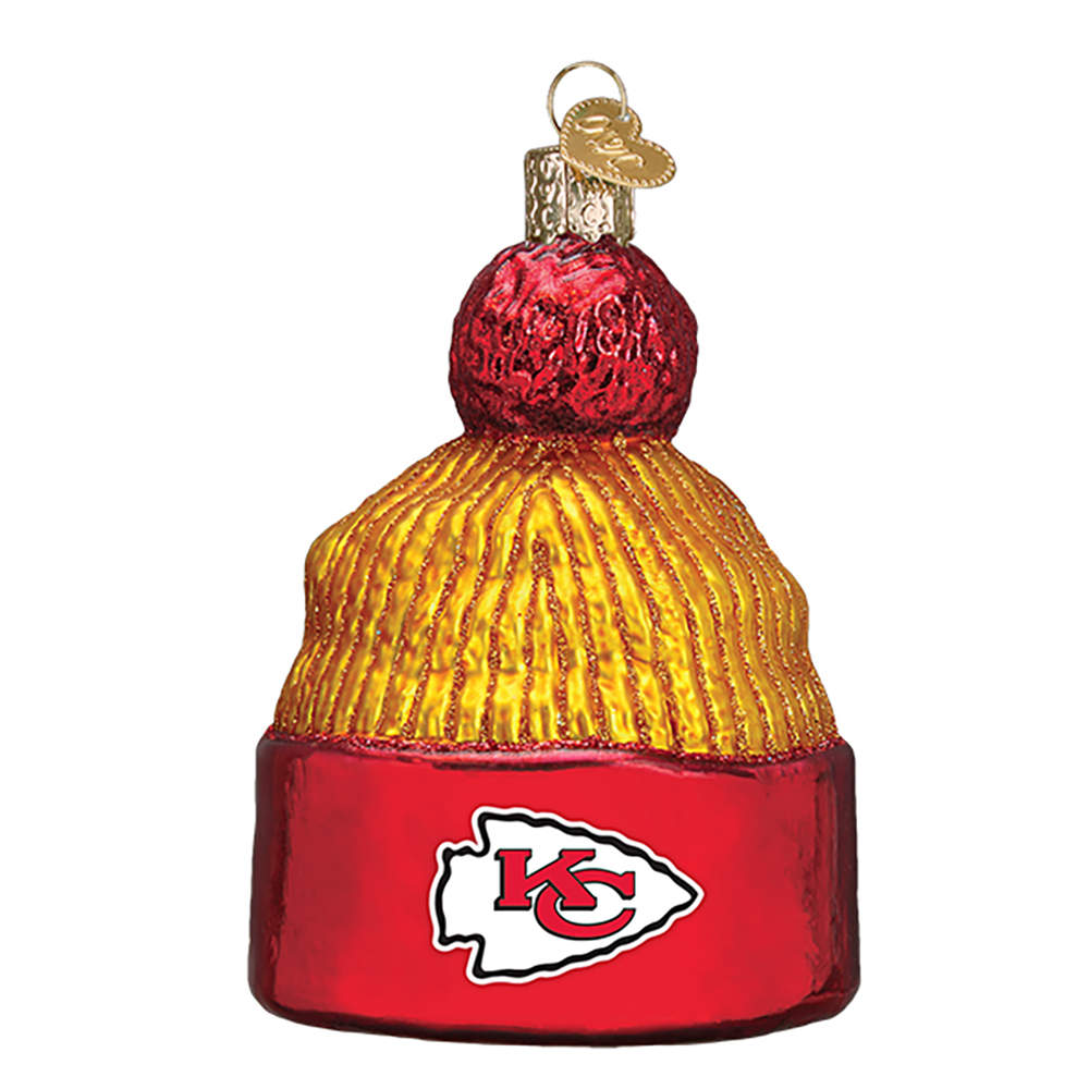 NFL Ornaments Kansas City Chiefs Beanie - Boxed by Old World Christmas (Newer)-1
