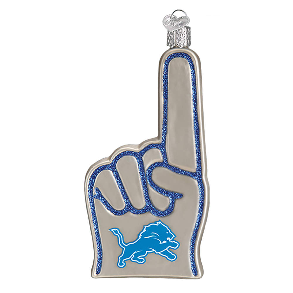 NFL Ornaments Detroit Lions Foam Finger - No Box by Old World Christmas (Newer)-1