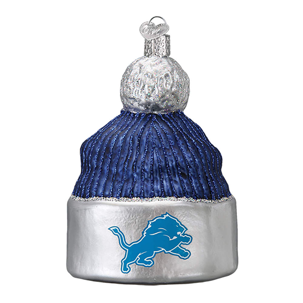 NFL Ornaments Detroit Lions Beanie - Boxed by Old World Christmas (Newer)-1