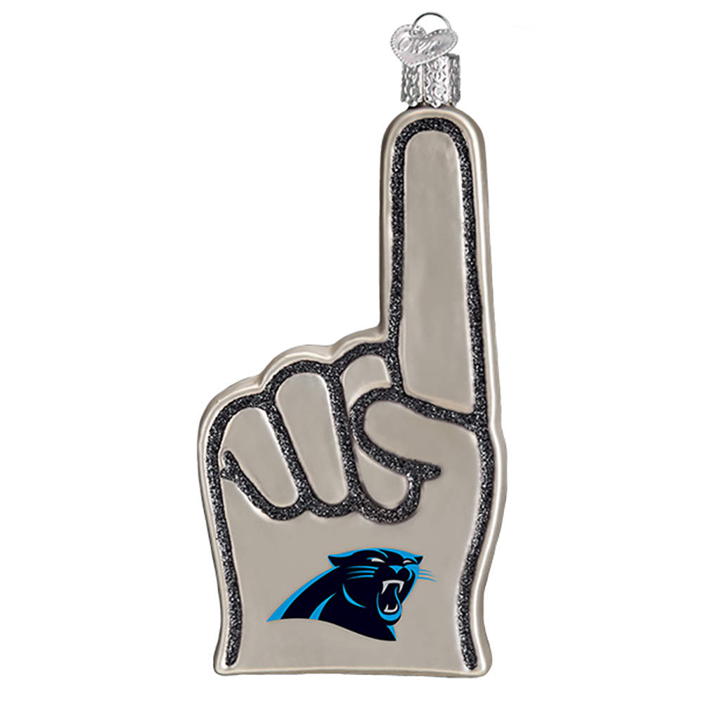 NFL Ornaments Carolina Panthers Foam Finger - Boxed by Old World Christmas (Newer)-1