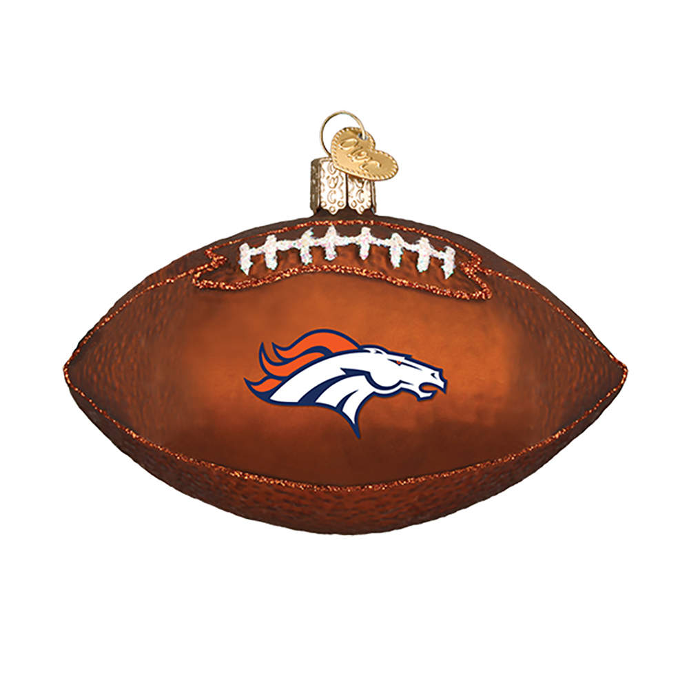 NFL Ornaments Denver Broncos Football - Boxed by Old World Christmas (Newer)-1