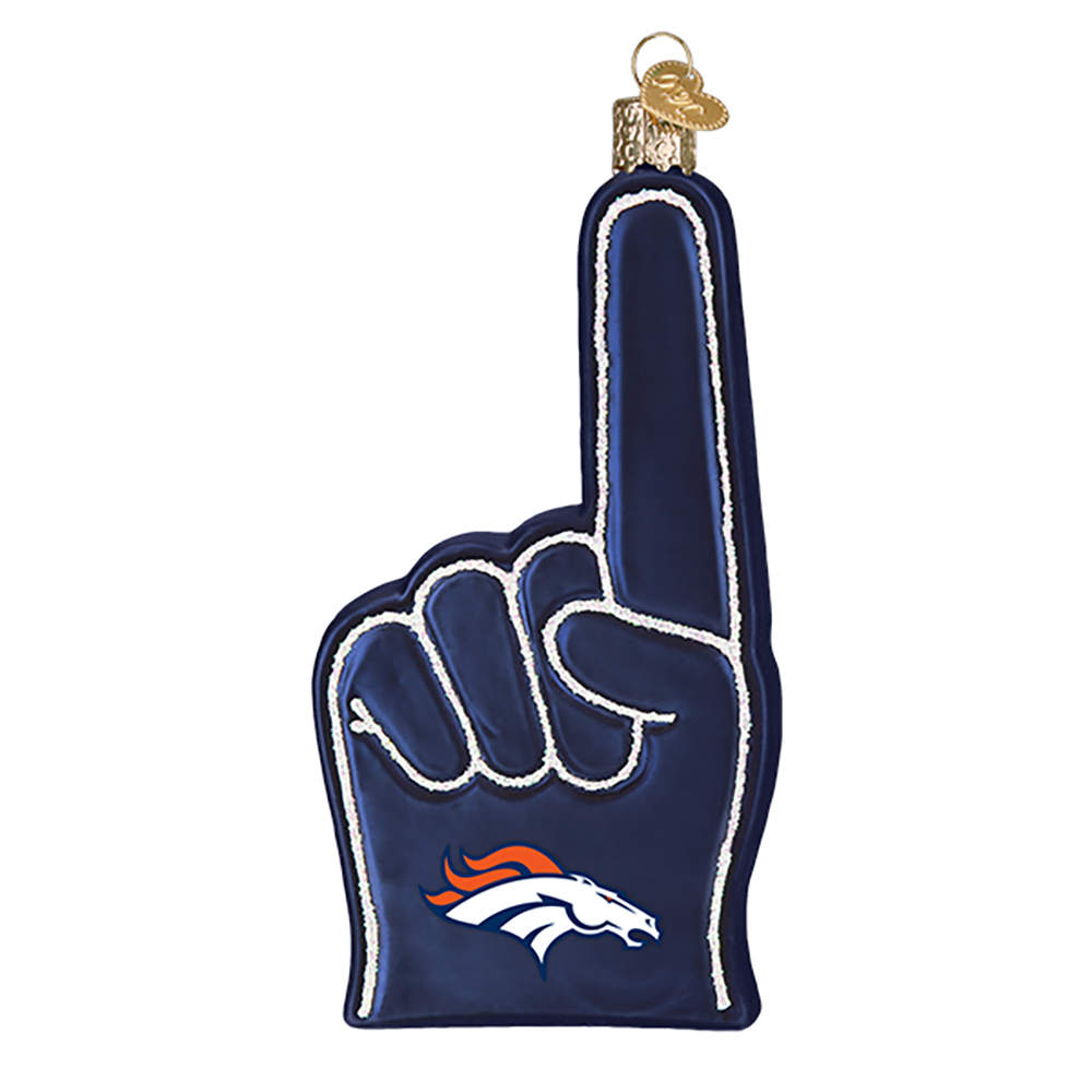 NFL Ornaments Denver Broncos Foam Finger - No Box by Old World Christmas (Newer)-1