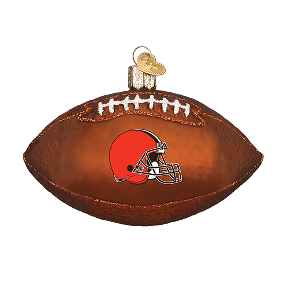 NFL Ornaments Cleveland Browns Football - Boxed by Old World Christmas (Newer)-1