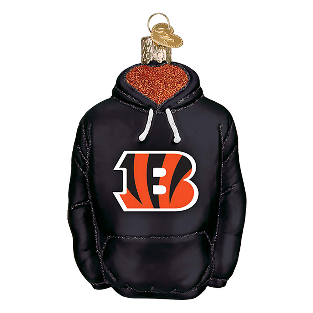 NFL Ornaments Cincinnati Bengals Hoodie - Boxed by Old World Christmas (Newer)-1