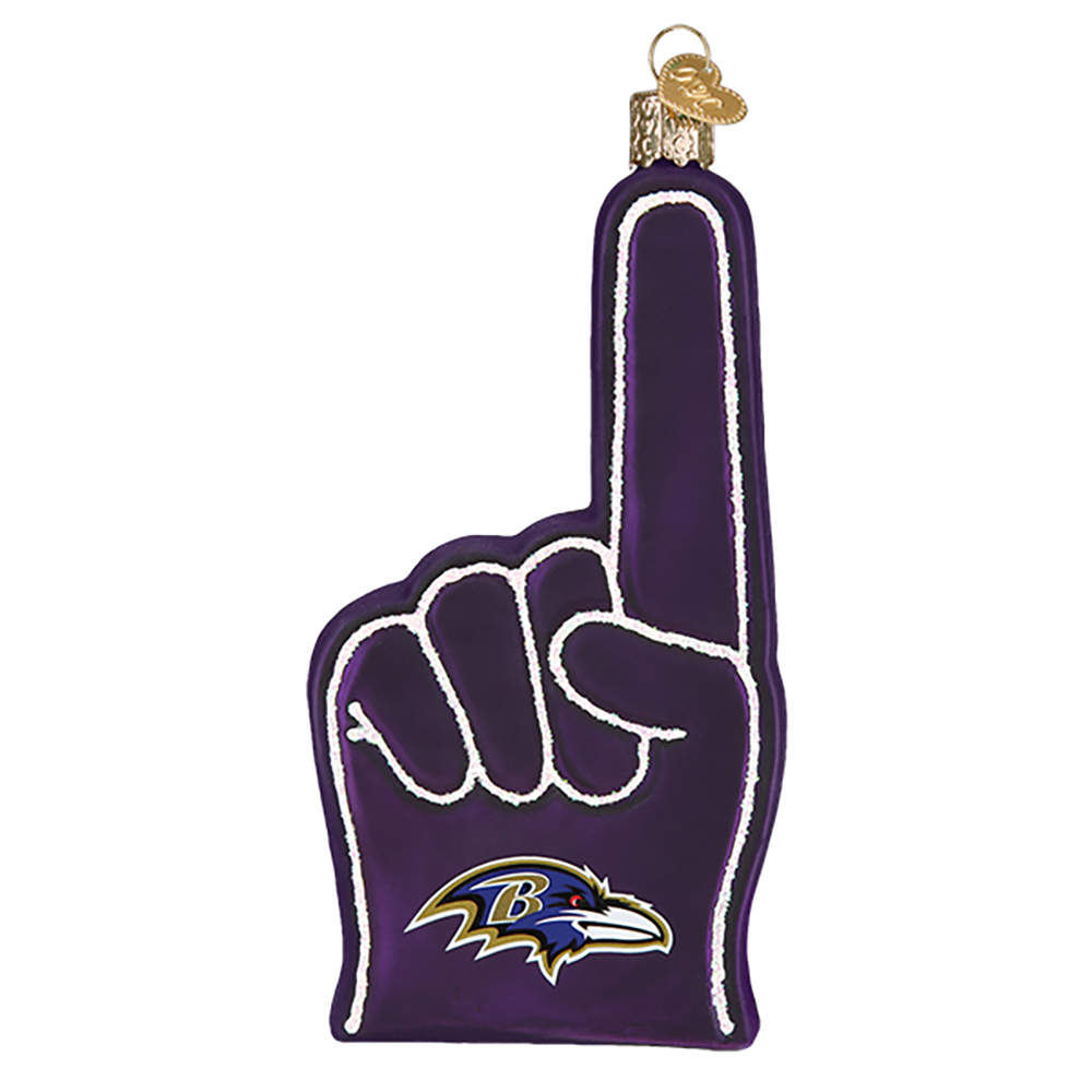 NFL Ornaments Baltimore Ravens Foam Finger - No Box by Old World Christmas (Newer)-1