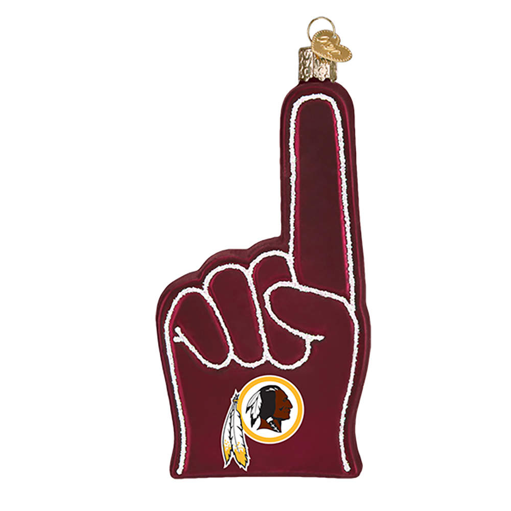 NFL Ornaments Washington Redskins Foam Finger - Boxed by Old World Christmas (Newer)-1