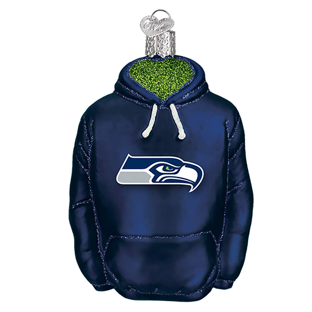 NFL Ornaments Seattle Seahawks Hoodie - Boxed by Old World Christmas (Newer)-1