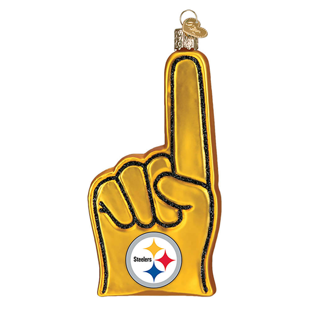 NFL Ornaments Pittsburgh Steelers Foam Finger - No Box by Old World Christmas (Newer)-1