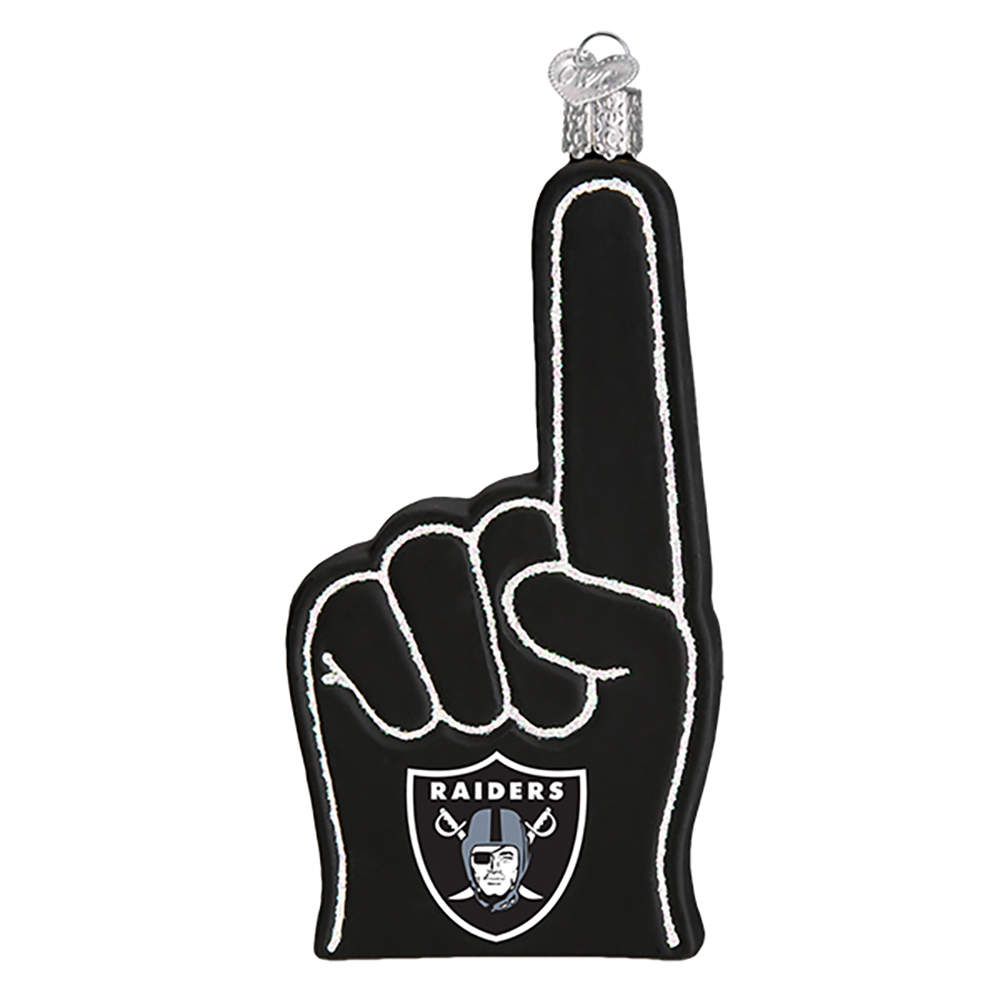 NFL Ornaments Oakland Raiders Foam Finger - Boxed by Old World Christmas (Newer)-1
