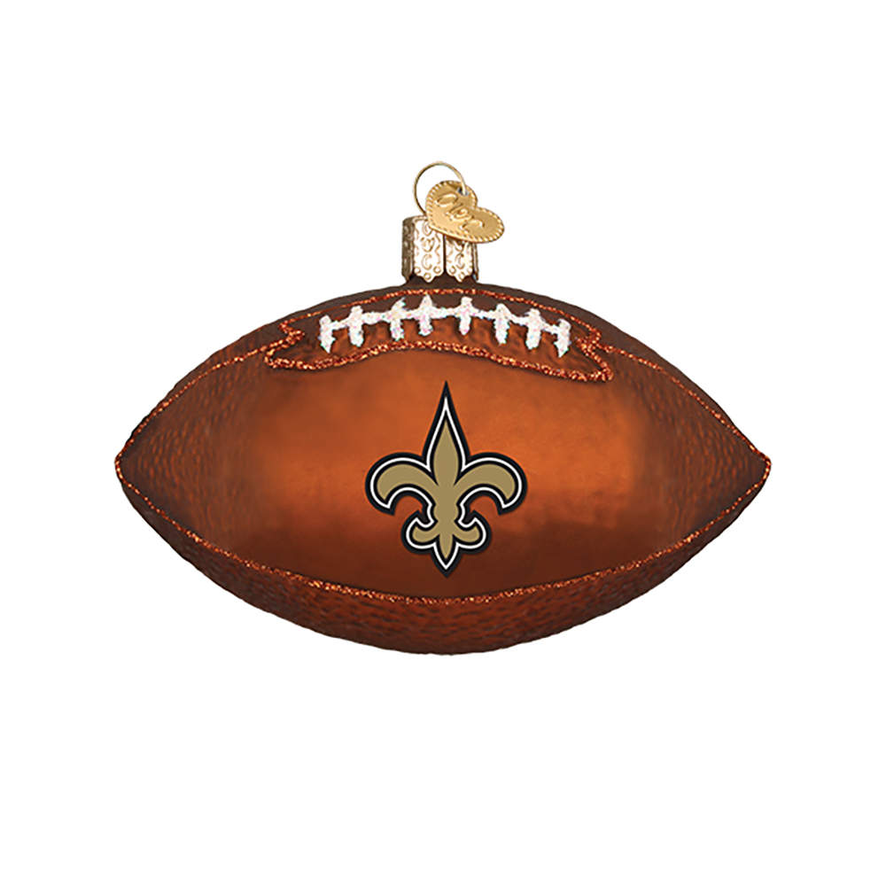 NFL Ornaments New Orleans Saints Football - Boxed by Old World Christmas (Newer)-1